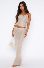 Star Shining - Jupe longue champagne