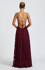 Diana - Robe longue avec corsage en dentelle