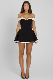 Nala - Mini robe bustier bicolore