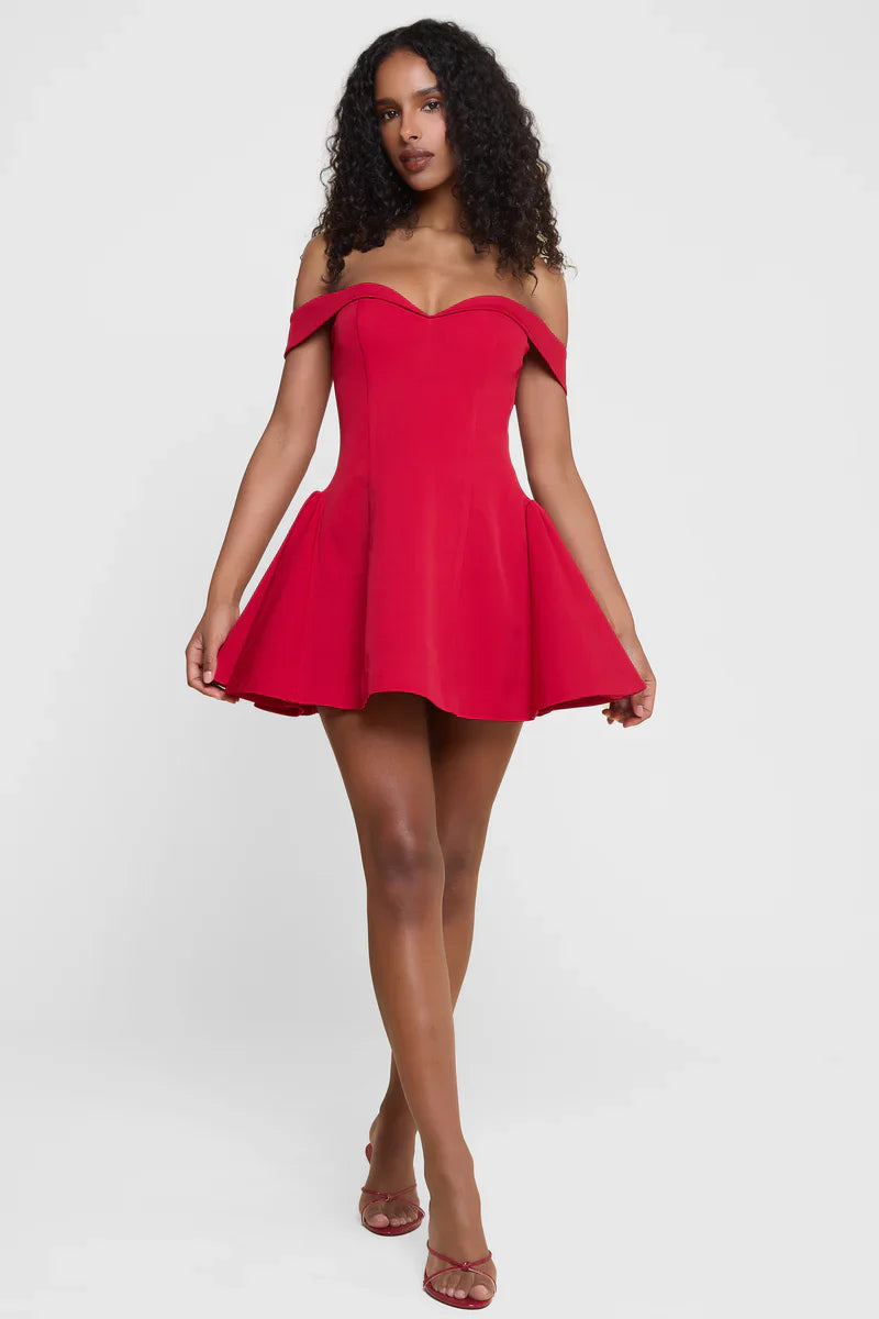 Nala - Mini robe bustier bicolore