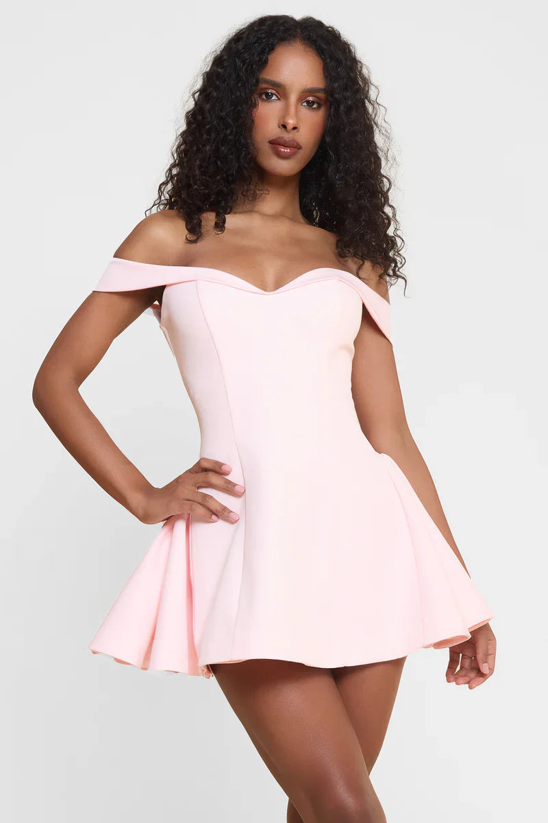 Nala - Mini robe bustier bicolore