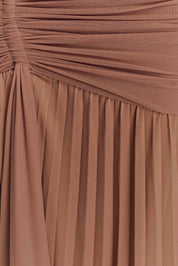 Dania - Robe longue moulante avec encolure drapée