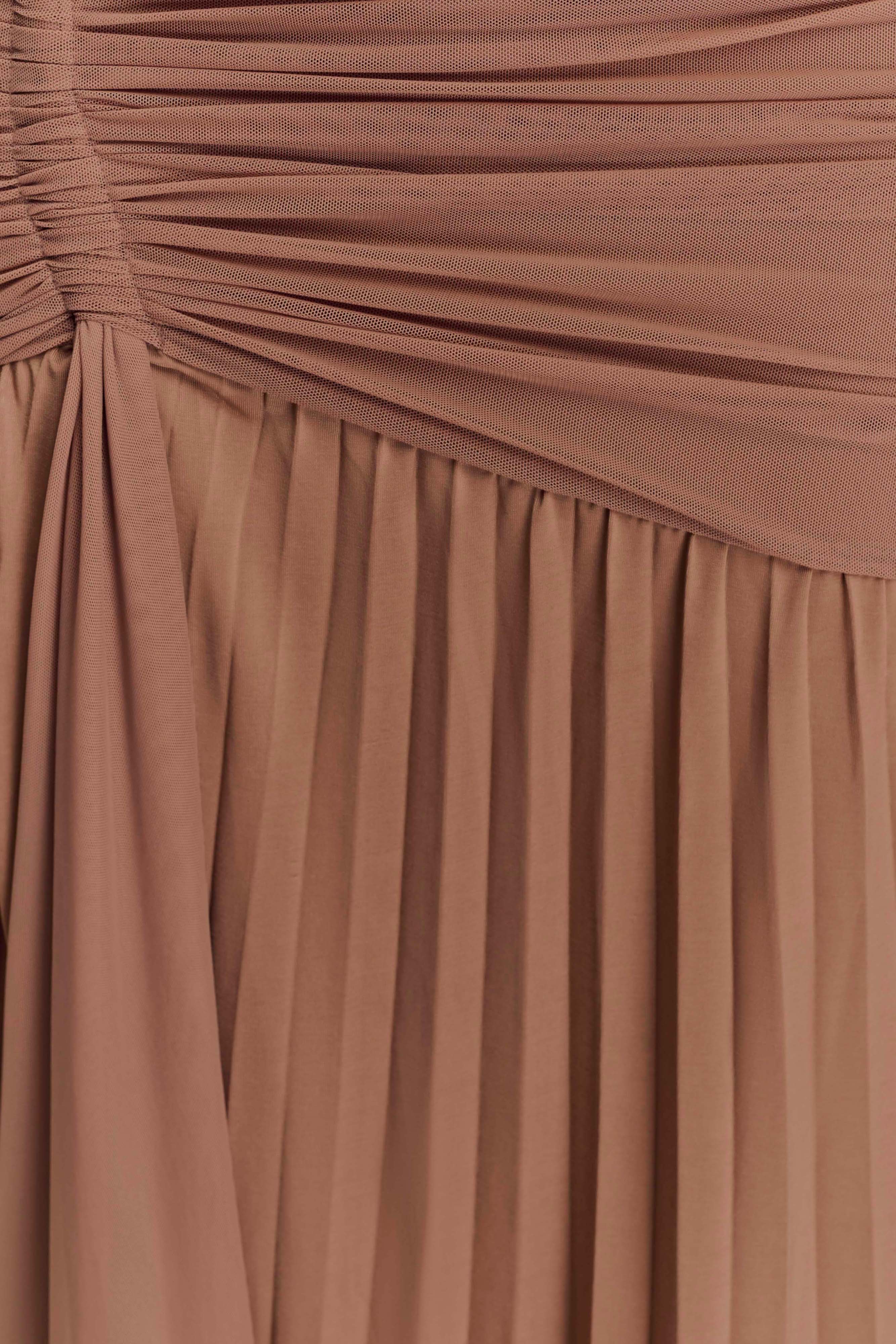 Dania - Robe longue moulante avec encolure drapée