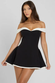 Nala - Mini robe bustier bicolore
