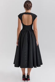 Stella - Robe midi structurée évasée