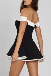 Nala - Mini robe bustier bicolore