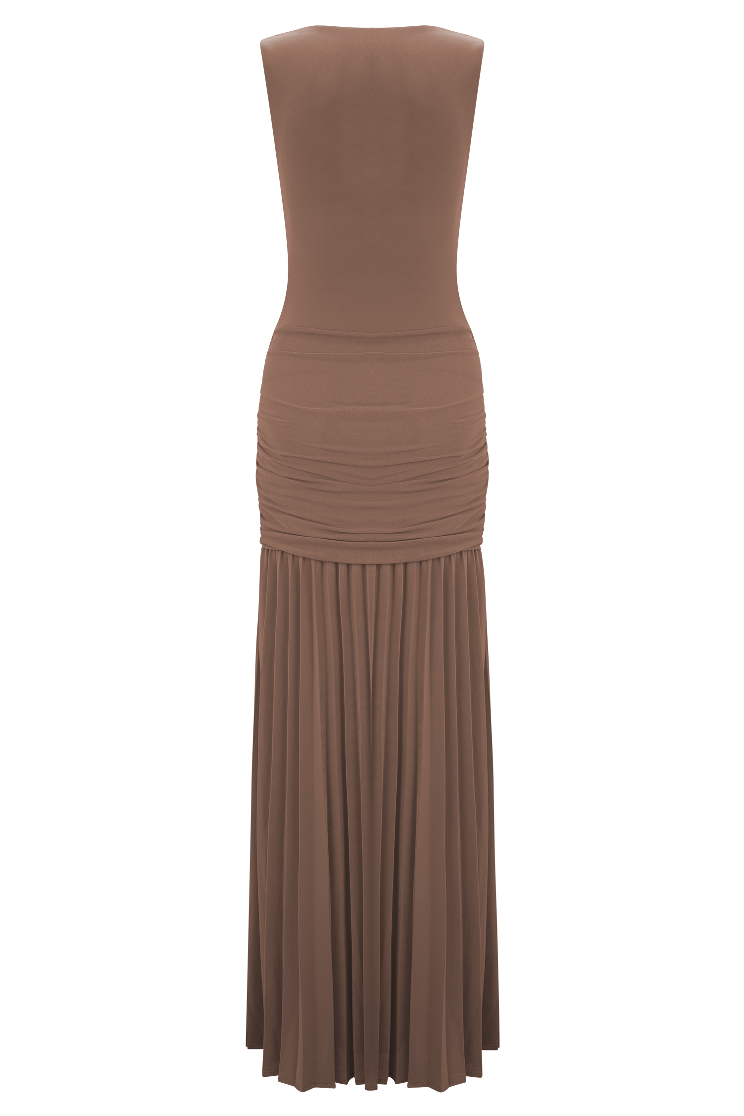 Dania - Robe longue moulante avec encolure drapée