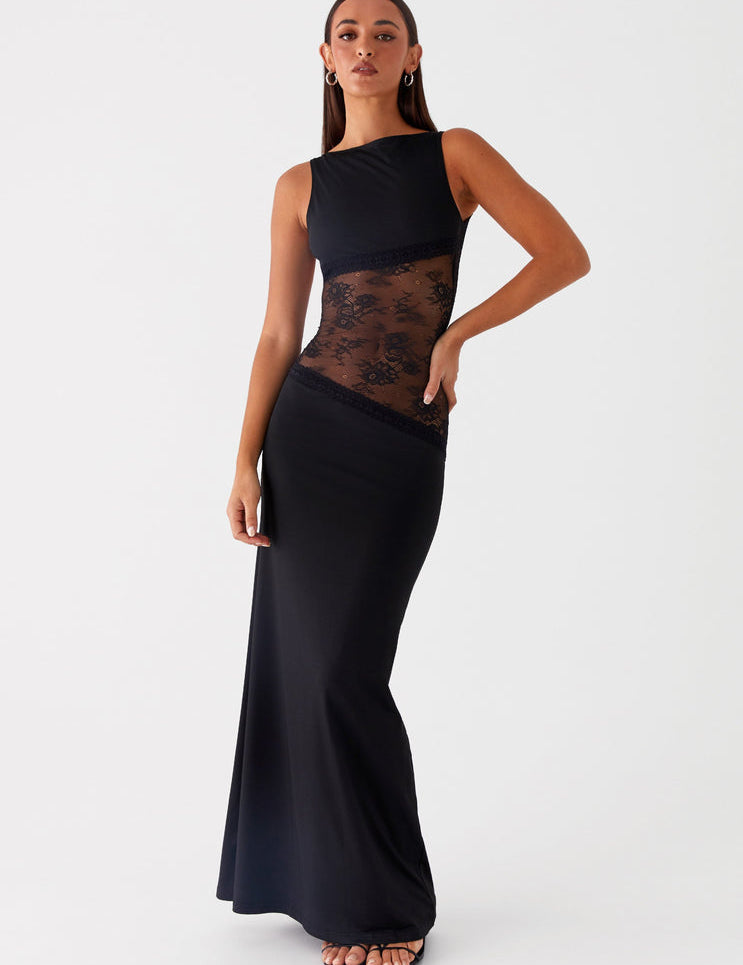Milana - Robe longue avec dentelle