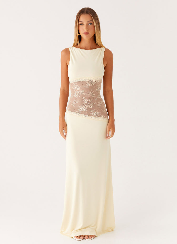 Milana - Robe longue avec dentelle