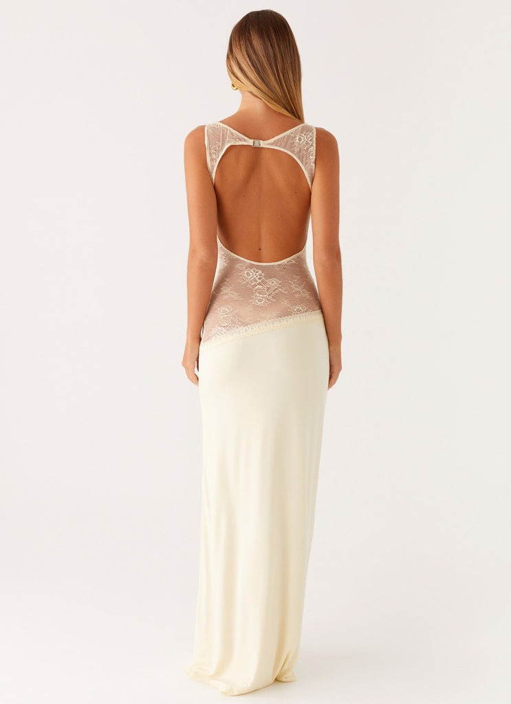 Milana - Robe longue avec dentelle