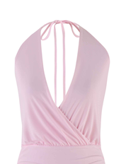 Anabelle - Mini-robe dos nu croisée rose pâle