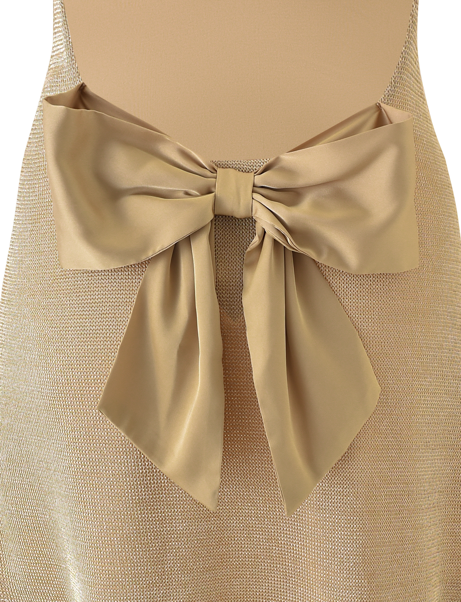 Zita - Mini-robe dorée avec nœud