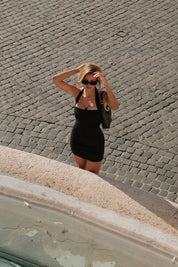 Boulevard - Mini-robe moulante à dos nu