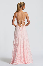 Diana - Robe longue avec corsage en dentelle