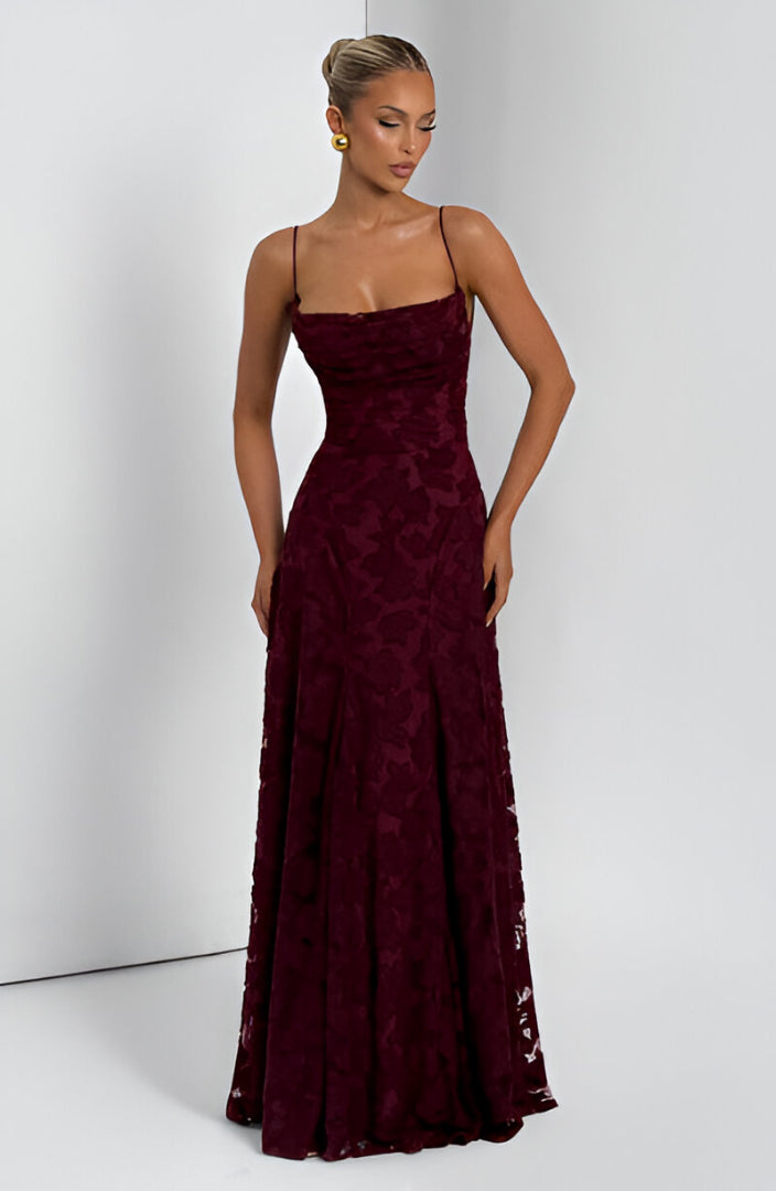 Diana - Robe longue avec corsage en dentelle