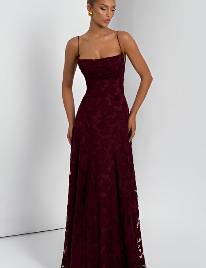 Diana - Robe longue avec corsage en dentelle
