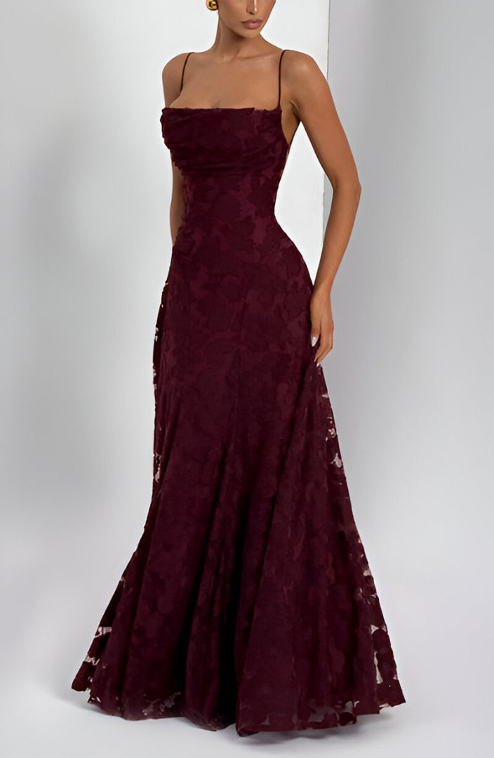 Diana - Robe longue avec corsage en dentelle