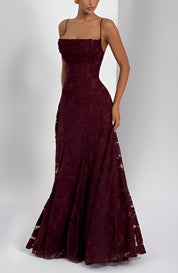 Diana - Robe longue avec corsage en dentelle