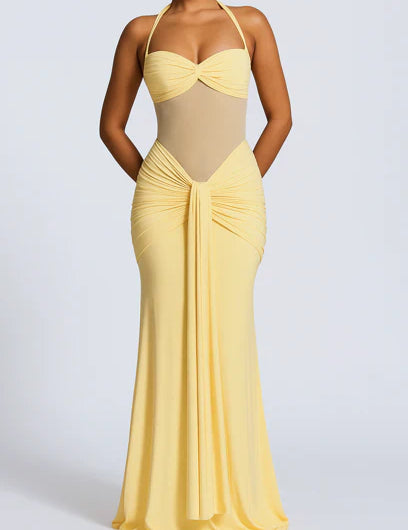 Rosa - Robe longue dos nu