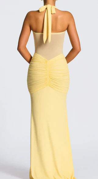Rosa - Robe longue dos nu
